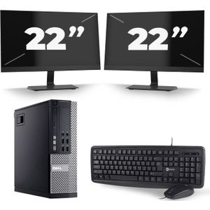 Dell Optiplex 990 Desktop - Intel Core i3-2e Generatie - 8GB RAM - 128GB SSD - Windows 10 + 2x 22 inch Monitor