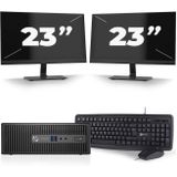 HP ProDesk 400 G3 SFF - Intel Core i3-6e Generatie - 8GB RAM - 120GB SSD - Windows 11 + 2x 23 inch Monitor