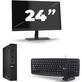 Dell Optiplex 9020M USFF - Intel Core i5-4e Generatie - 8GB RAM - 256GB SSD - Windows 10 + 1x 24 inch Monitor