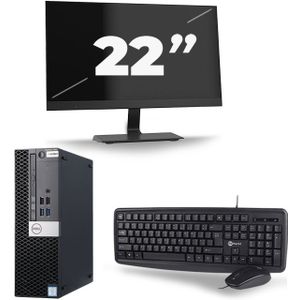 Dell Optiplex 7040 SFF - Intel Core i7-6e Generatie - 16GB RAM - 512GB SSD - Windows 11 + 1x 22 inch Monitor