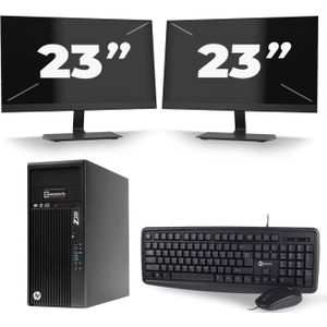HP Z230 Workstation Tower - Intel Core i3-4e Generatie - 8GB RAM - 120GB SSD - Windows 10 + 2x 23 inch Monitor