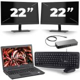 Fujitsu LifeBook U729 - Intel Core i5-8e Generatie - 12 inch - 16GB RAM - 512GB SSD - Windows 11 + 2x 22 inch Monitor