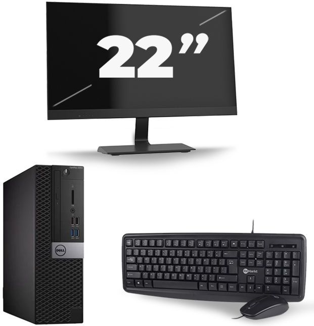 Dell Optiplex 5040 SFF - Intel Core i5-6e Generatie - 8GB RAM - 256GB SSD - Windows 11 + 1x 22 inch Monitor
