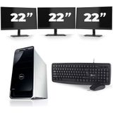 Dell XPS 8300 Tower - Intel Core i7-2e Generatie - 16GB RAM - 512GB SSD - Windows 10 + 3x 22 inch Monitor