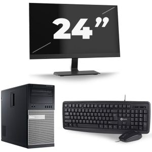 Dell Optiplex 9020 Micro Tower - Intel Core i7-4e Generatie - 16GB RAM - 480GB SSD - Windows 10 + 1x 24 inch Monitor