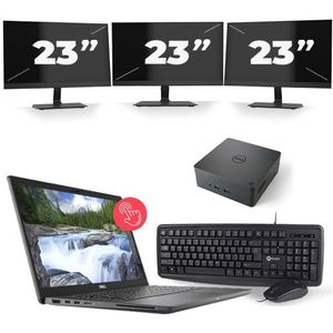 Dell Latitude 7310 - Intel Core i5-10e Generatie - 13 inch - Touch - 16GB RAM - 512GB SSD - Windows 11 Home + 3x 23 inch Monitor
