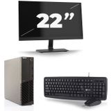 Lenovo ThinkCentre M82 SFF - Intel Core i5-3e Generatie - 8GB RAM - 256GB SSD - Windows 10 + 1x 22 inch Monitor
