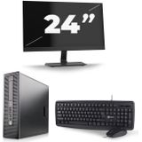 HP ProDesk 600 G1 SFF - Intel Core i5-4e Generatie - 8GB RAM - 240GB SSD - Windows 10 + 1x 24 inch Monitor