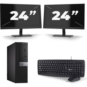 Dell Optiplex 5050 SFF - Intel Core i3-6e Generatie - 8GB RAM - 128GB SSD - Windows 11 + 2x 24 inch Monitor