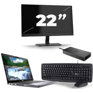 Dell Latitude 5410 - Intel Core i5-10e Generatie - 14 inch - 16GB RAM - 512GB SSD - Windows 11 + 1x 22 inch Monitor