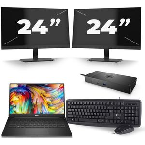 Dell Precision 5520 - Intel Core i7-7e Generatie - 15 inch - 16GB RAM - 512GB SSD - Windows 11 + 2x 24 inch Monitor