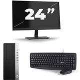 HP EliteDesk 800 G3 Micro Tower - Intel Core i5-6e Generatie - 8GB RAM - 256GB SSD - Windows 11 + 1x 24 inch Monitor