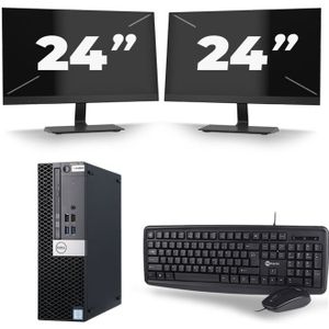 Dell Optiplex 7040 SFF - Intel Core i3-6e Generatie - 8GB RAM - 128GB SSD - Windows 11 + 2x 24 inch Monitor