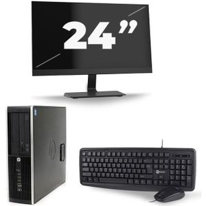 HP Compaq 8200 Elite CMT Tower - Intel Core i7-2e Generatie - 16GB RAM - 512GB SSD - Windows 10 + 1x 24 inch Monitor