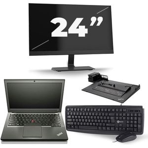 Lenovo ThinkPad X240 - Intel Core i7-4e Generatie - 12 inch - 8GB RAM - 240GB SSD - Windows 11 + 1x 24 inch Monitor