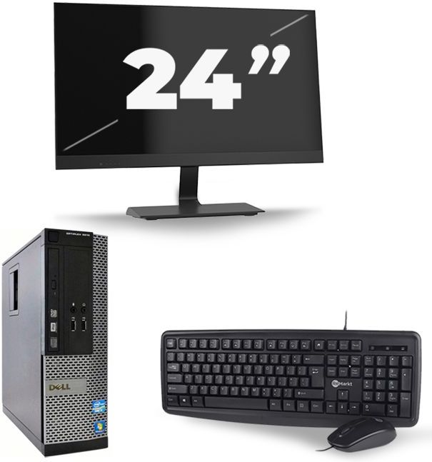 Dell Optiplex 9020 SFF - Intel Core i5-4e Generatie - 8GB RAM - 256GB SSD - Windows 10 + 1x 24 inch Monitor
