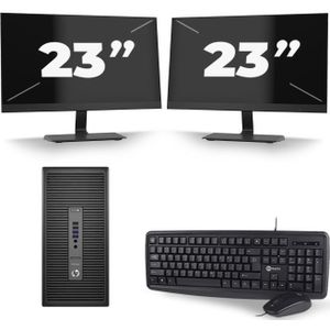 HP ProDesk 600 G2 Micro Tower - Intel Core i7-6e Generatie - 16GB RAM - 480GB SSD - Windows 11 + 2x 23 inch Monitor