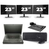 Lenovo ThinkPad X240 - Intel Core i5-4e Generatie - 12 inch - 8GB RAM - 240GB SSD - Windows 11 + 3x 23 inch Monitor