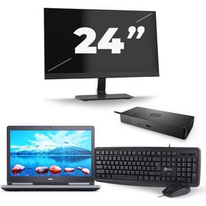 Dell Precision 7520 - Intel Core i7-6e Generatie - 15 inch - 16GB RAM - 480GB SSD - Windows 11 + 1x 24 inch Monitor
