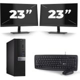 Dell Optiplex 5040 SFF - Intel Core i5-6e Generatie - 8GB RAM - 256GB SSD - Windows 11 + 2x 23 inch Monitor