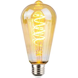 LED-Filament-Edison-Lampe bernsteinfarben | 64mm | 6 Watt | Dimmbar | 2400K – Extra warm
