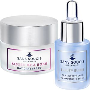 Sans Soucis Kissed By A Rose Anti Age & Vitality Day Care SPF20 50 ml + Beauty Elixir 2% Hyaluronic Serum 15 ml (Duo Deal) OP=OP