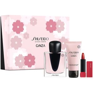Shiseido Ginza - Eau de Parfum 50ml + Body Lotion 50ml + TechnoSatin Gel Lipstick Mini 415 Short Circuit