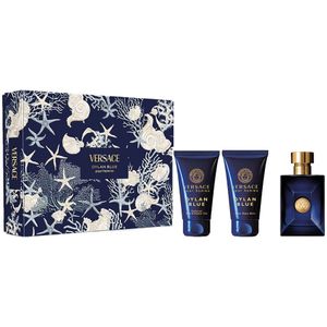 Versace - Dylan Blue Pour Homme - Geurset - 50 ml Parfum - 50 ml Douchegel - 50 ml Aftershave Balsem
