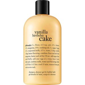 Philosophy Vanilla Birthday Cake - Shampoo, Shower Gel & Bubble Bath 480ml