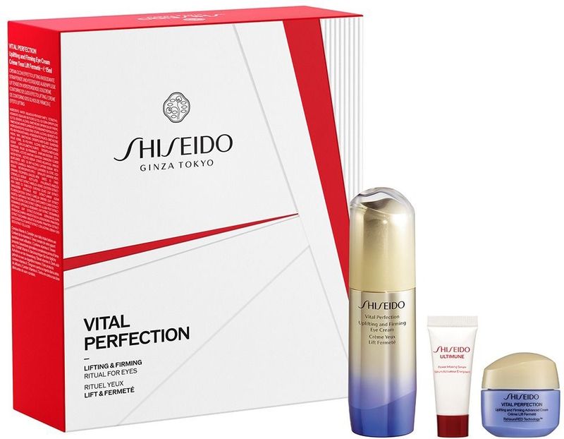 Shiseido Vital Perfection - Uplifting and Firming Eye Cream 15ml + Cream 15ml + Ultimune Power Infusing Serum 4.0 5ml