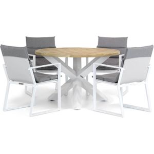Lifestyle Treviso/Wellington 120 cm rond dining tuinset 5-delig