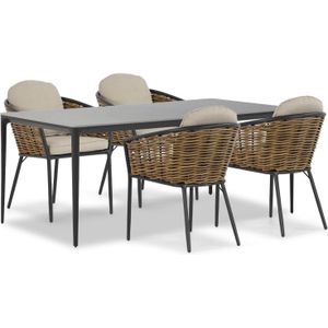 Lifestyle Garden Furniture Nice/Gianna 180 cm dining tuinset 5-delig