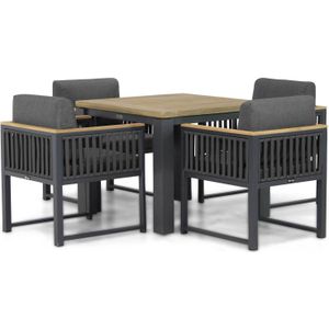 Santika Shadow/Veneto 90 cm dining tuinset 5-delig