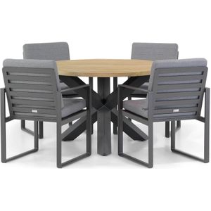 Santika Zaga/Rockville 120 cm dining tuinset 5-delig