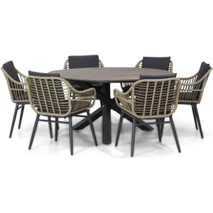 Coco Leonardo/Ancona 150 cm rond dining tuinset 7-delig