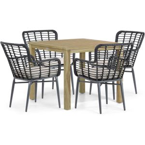 De Laan Toledo/Weston 90 cm dining tuinset 5-delig