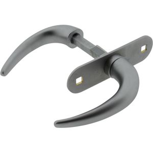 Deurkrukken op schild t.b.v Oplegslot - 83x25mm - Mat chroom