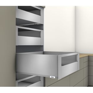 Blum Merivobox binnenlade met reling - Hoogte E (207mm) - 600mm - 70kg - Indiumgrijs