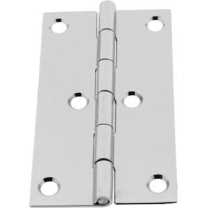 Scharnier - Rechte Hoek - 100x55x1,7mm - Ø6,4mm - Rvs 316