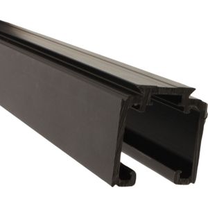 Schuifdeur bovenrail - zwart aluminium - 35x35mm - Lengte 4000mm