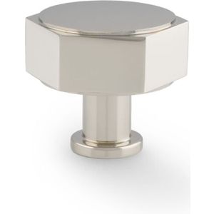 Meubelknop Hex 'Vesper' - Gepolijst nikkel - Ø40mm - Hoogte 35mm
