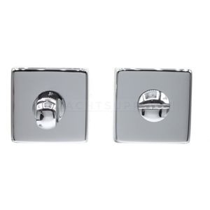 Wc garnituur vierkant 50mm Chroom gepolijst