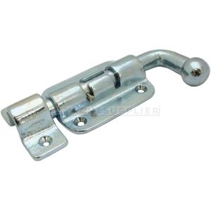 Pengrendel zwaar model 90x70mm, 16mm stiftdiameter zonder sluitbeugel Messing mat chroom