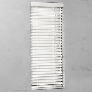 Houten Jaloezie Op Maat 50mm Rustic Zuiverwit - Wit