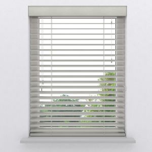 Houten Jaloezie Op Maat 50mm Nature Light Grey - Grijs