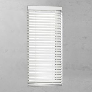 Elektrische Houten Jaloezie Op Maat 50mm Zuiverwit - Wit