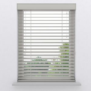 Houten Jaloezie Op Maat 50mm Slim Light Grey - Grijs