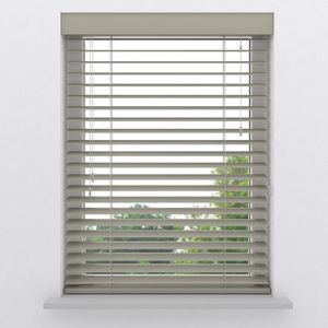 Houten Jaloezie Op Maat 50mm Slim Silk Grey - Grijs