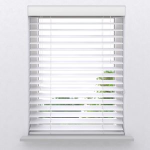 Houten Jaloezie Op Maat 65mm Slim White - Wit
