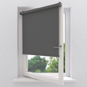 Rolgordijn Full Color Mini Verduisterend Dark grey 70x150cm